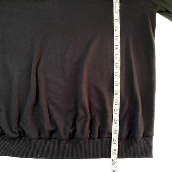 Harlowe & Graham Organza Puff Sleeve Sweatshirt Black Sz L Whimsigoth Romantic‎ - Picture 8 of 8